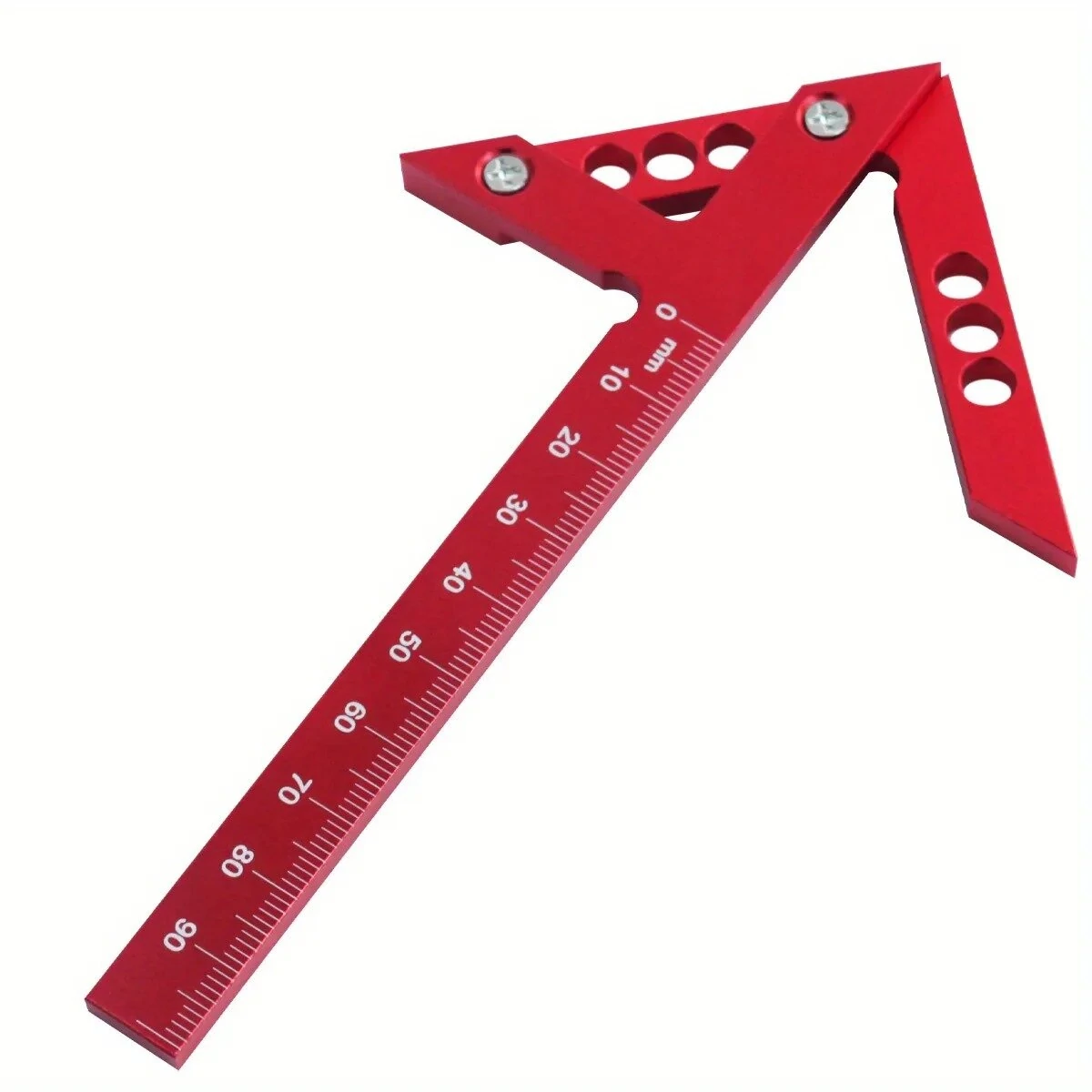 Aluminum Center Finder Woodworking Square - 45/90 Degree Angle Gauge & Scribe Ruler - Image 4