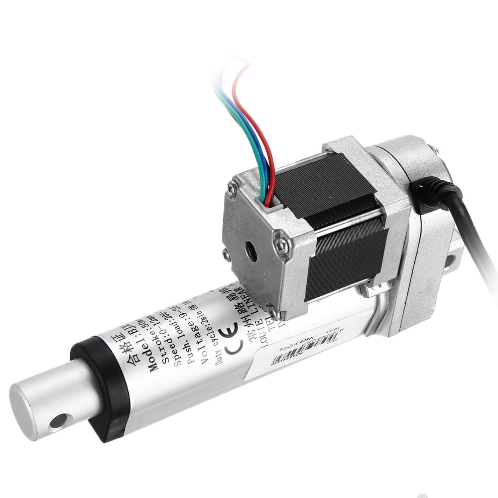 DC 9-36V Stepper Motor Linear Actuator | 250N Force, 12mm/s Speed | Tubular Motor - Image 2
