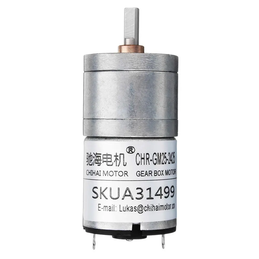 Chihai GM25-2425 DC Gear Motor - 6V 230RPM 1:35 Ratio - Strong Magnetic Carbon Brush - Image 4