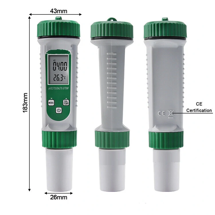6-in-1 Water Quality Tester Pen - PH TDS EC SALT Temp | Multi-Function Meter - Image 2