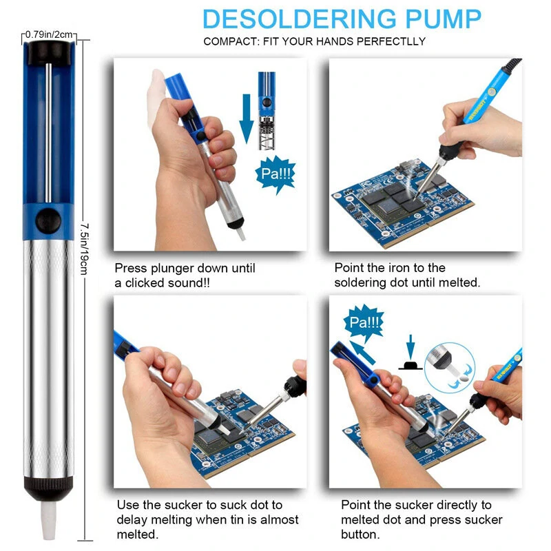 Handskit 60W/90W Adjustable Temperature Soldering Iron Kit - 110V/220V for Welding & Repair - Image 3