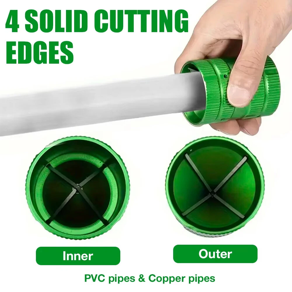 Plumbing Deburring Tool - High Speed Steel Blade for 1/4 to 1/58 PVC Pipes | Pipe Reamer & Cleaner - Image 2