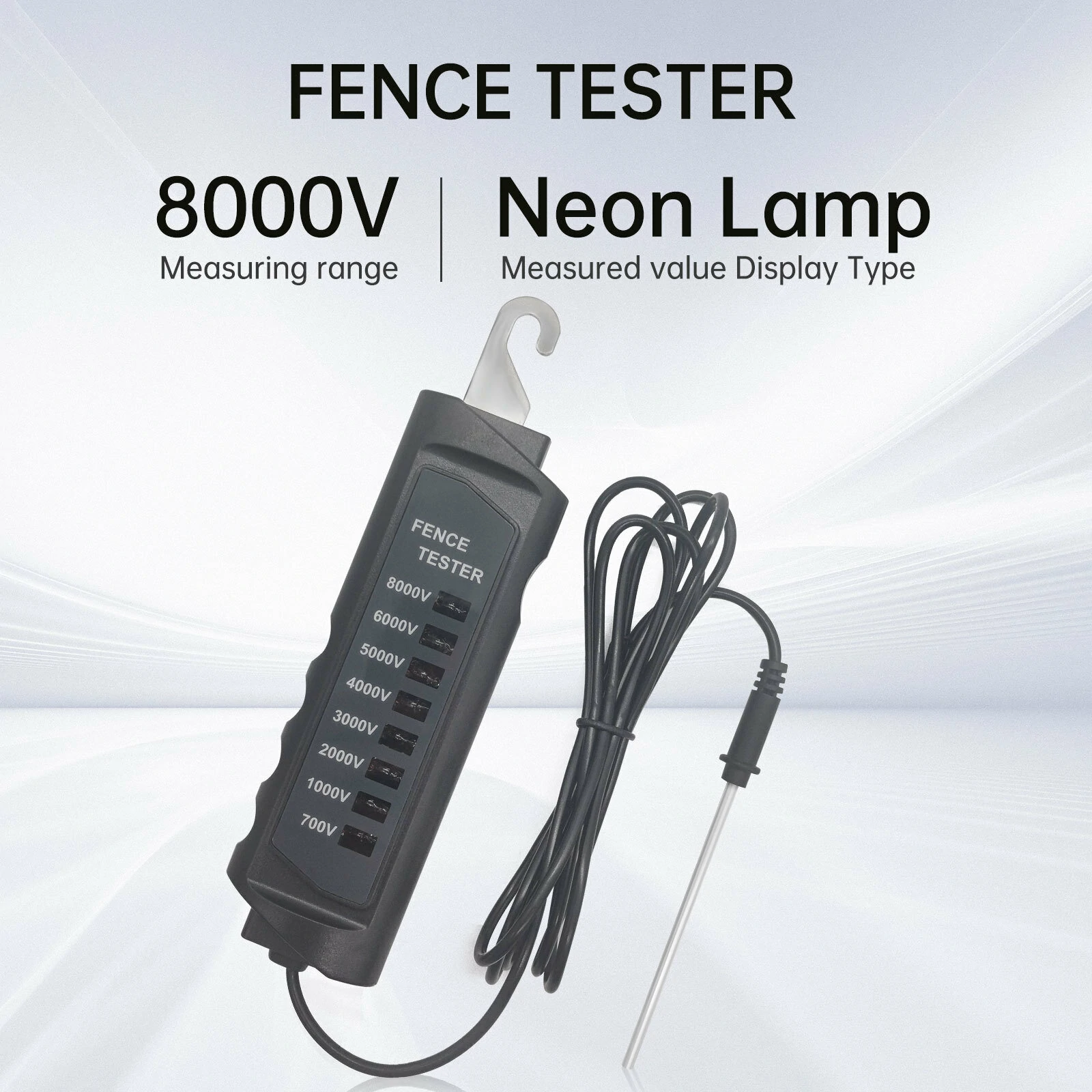 Yaesu FT-891 Fence Voltage Tester | 700V-8000V Ranch Farm Gauge | Portable Fencing Energizer Meter - Image 2