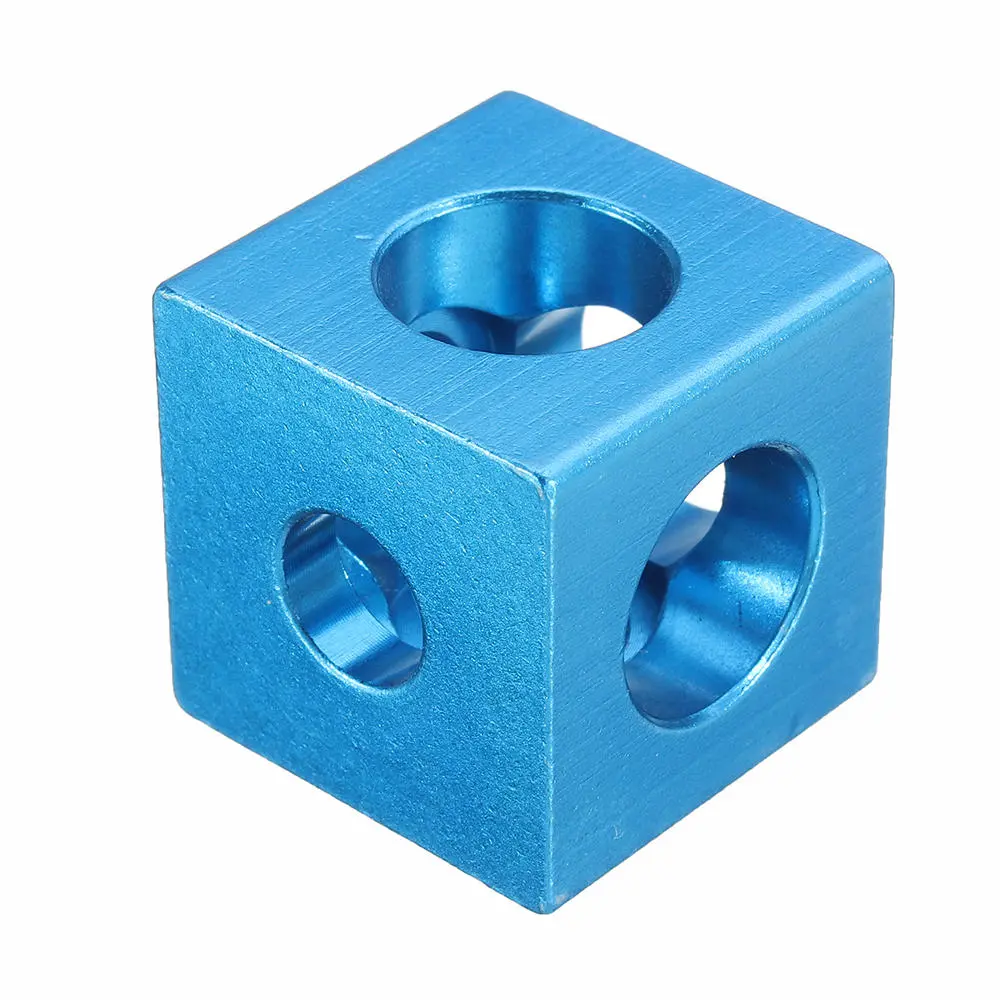 Machifit Three Way Cube Connector for 2020 V-Slot Aluminum Extrusions - Blue - Image 2