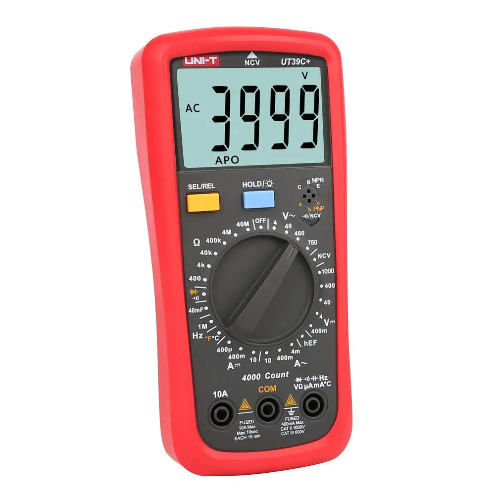 UNI-T UT39C+ Digital Multimeter | AC DC Voltage Tester | Capacitance Temp Hz - Image 4