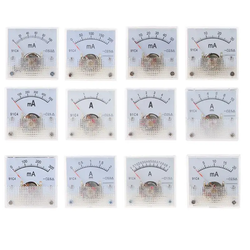 91C4 Analog Panel Ammeter | DC 50mA-10A Range | Class 2.5 Accuracy - Image 2