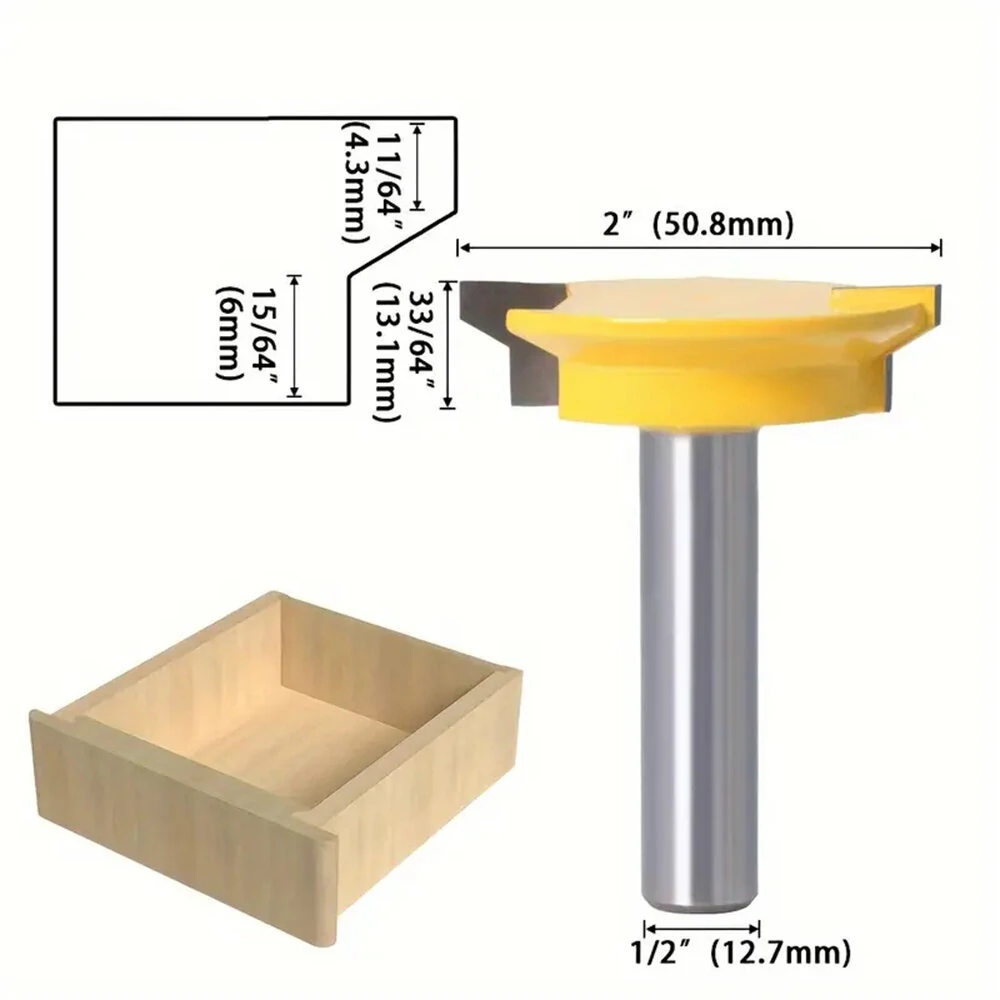 Drawer Tenon Router Bit - 1/2 & 8mm Shank - Tungsten Carbide Sharp Edged - Image 2