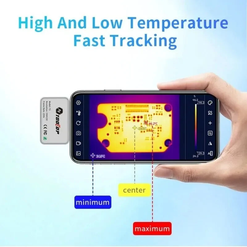 TOOLTOP T5 Thermal Imager for Android - 256x192 IR Camera with Macro Lens | 25Hz for PCB & Phone Repair - Image 3