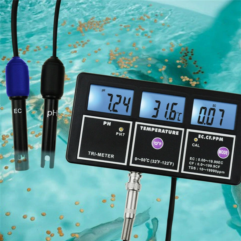 5 in 1 Water Quality Tester - PH EC TDS Temp Meter for Aquarium Pool Hydroponics - Image 2