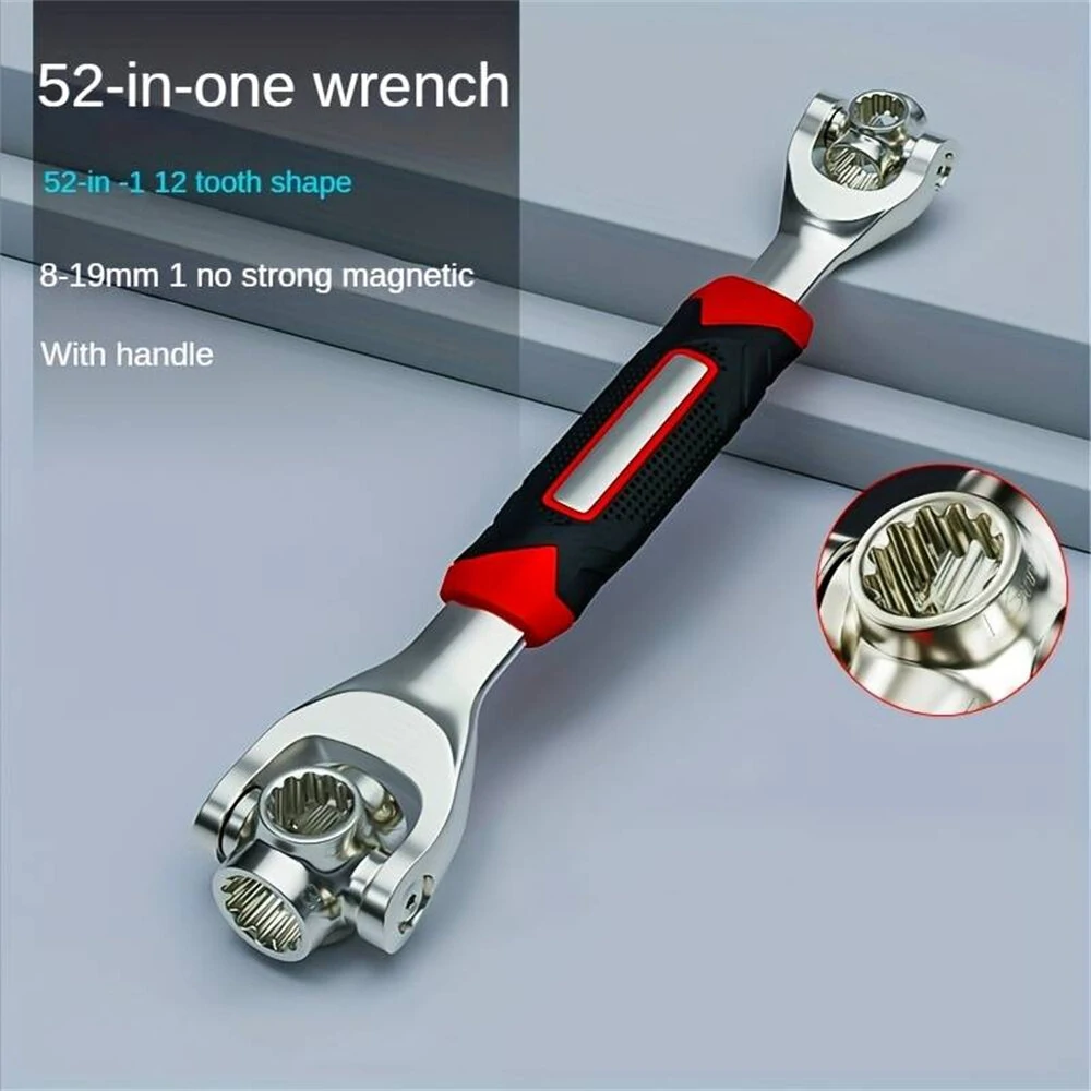 52-in-1 Socket Wrench Set - 8-19mm Non-Slip Rotating Handle | Multi-Functional - Image 4
