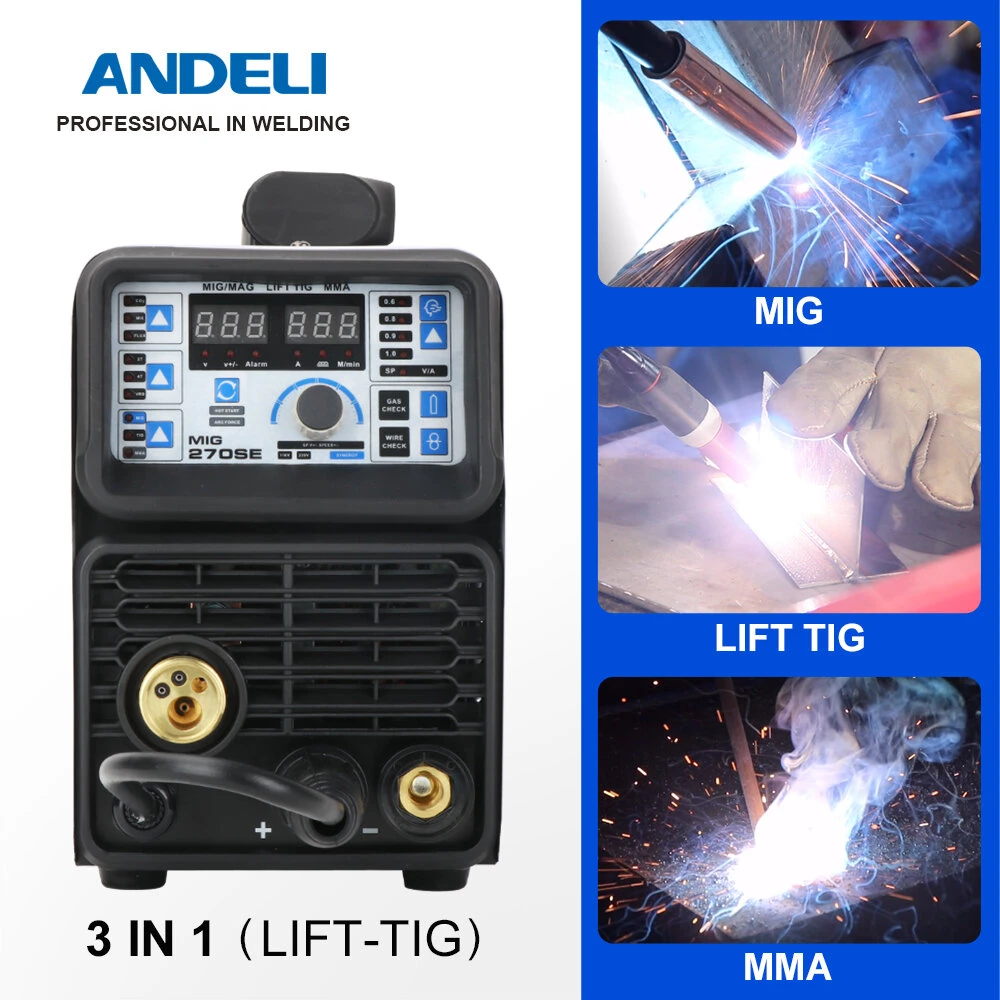 ANDELI MIG-270SE 3-in-1 MIG TIG MMA Welder | 220V Gasless Welding Machine - Image 2