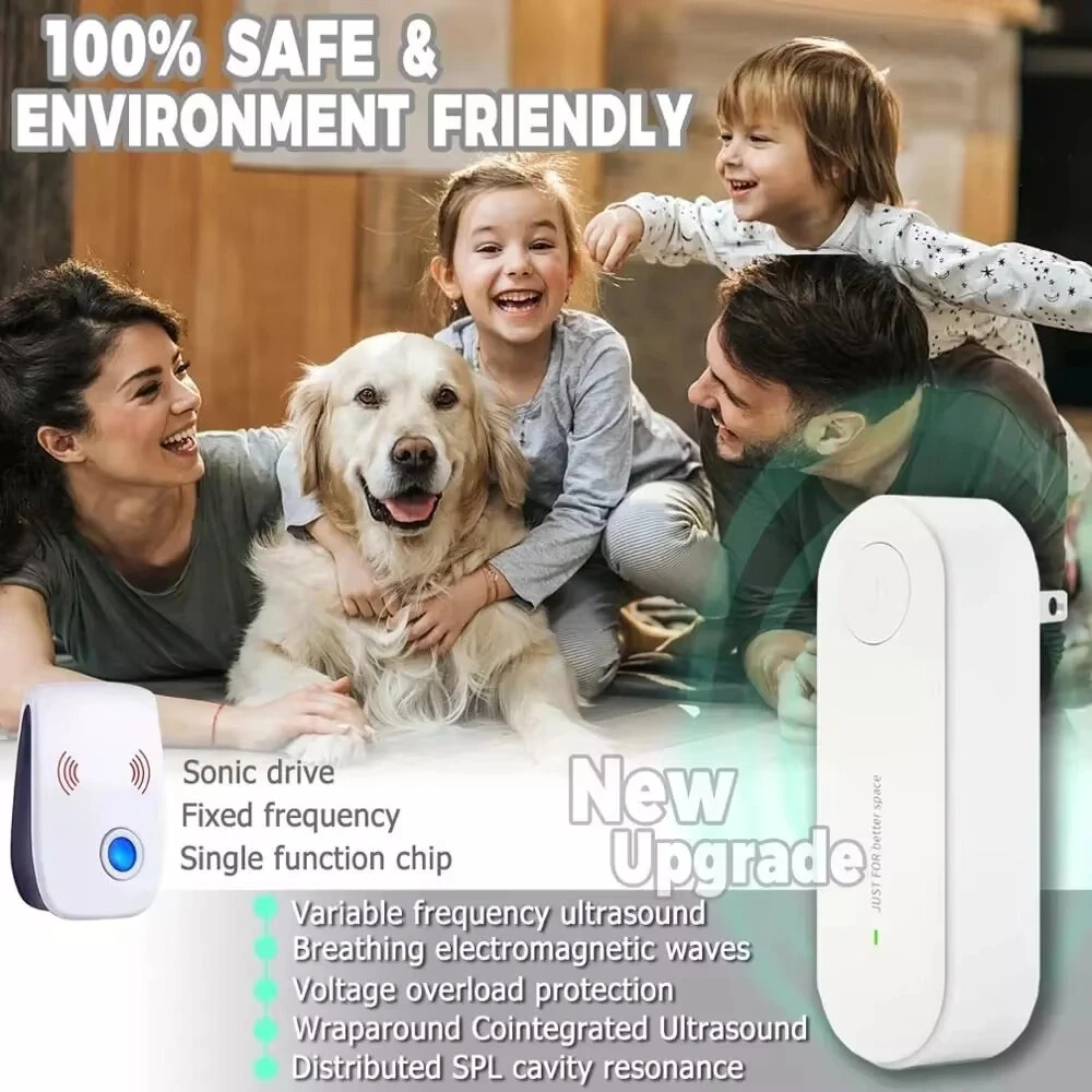 Ultrasonic Pest Repellent 2-Pack | EU Plug - 360° Coverage, Pet Safe - Image 5