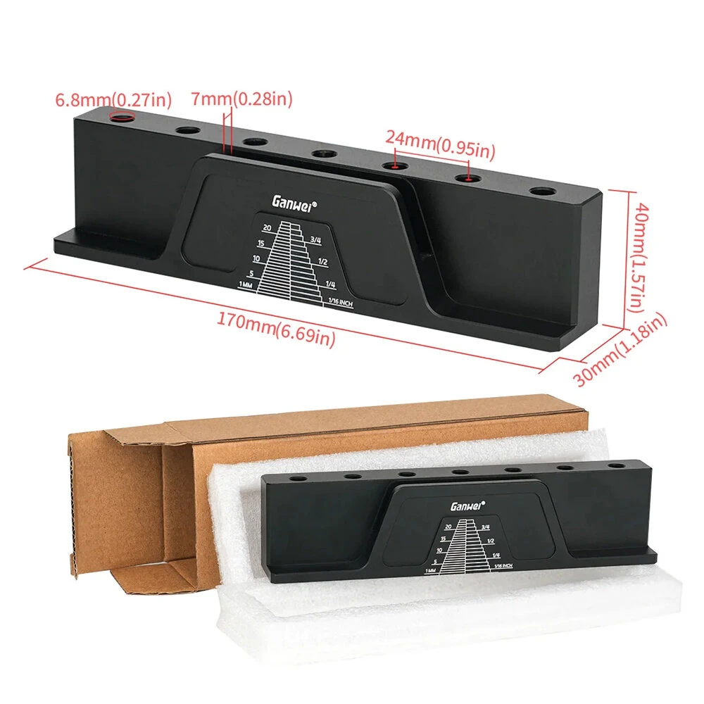 Woodworking Milling Cutter Holder | 1/4 Inch Slots & 7 Magnetic Holes | Tool Organizer - Image 5