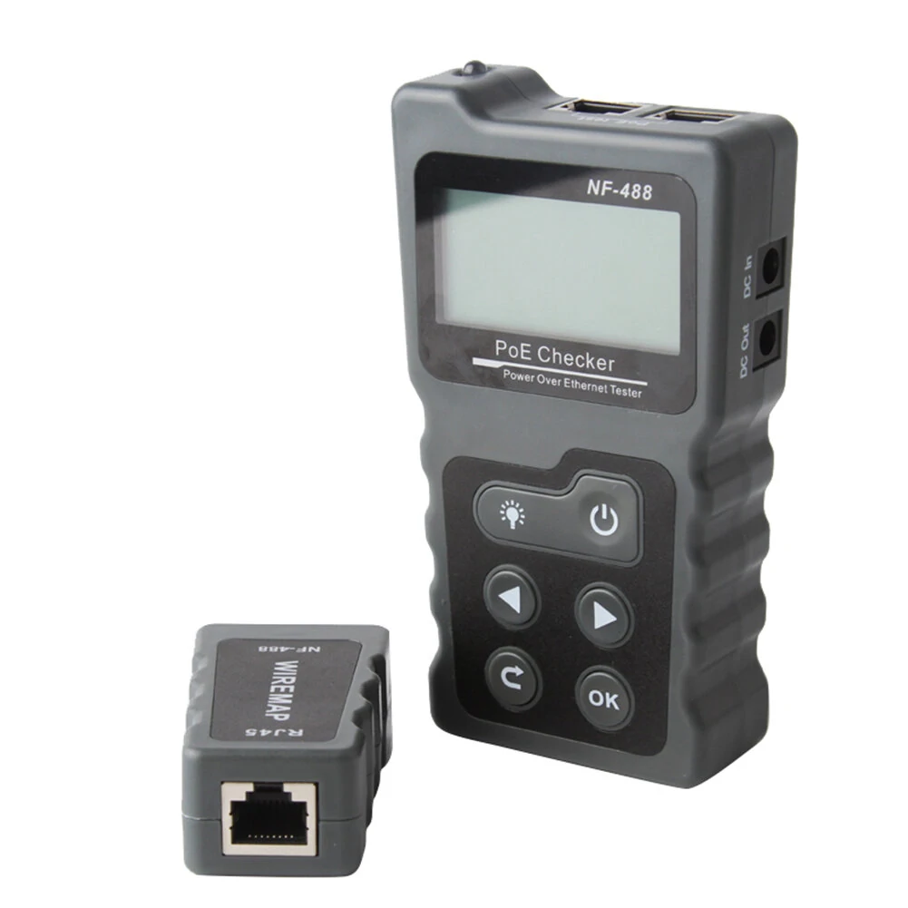 NF-488 Digital LAN Cable Tester | CAT5 CAT6 PoE Switch | LCD Display - Image 5