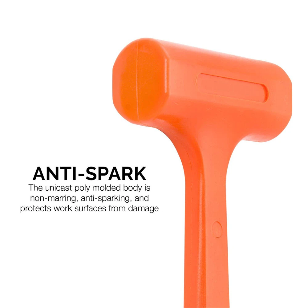LB Dead Blow Hammer - 2 lb Polyurethane Head - Spark & Rebound Resistant - Anti Slip Grip - Image 3