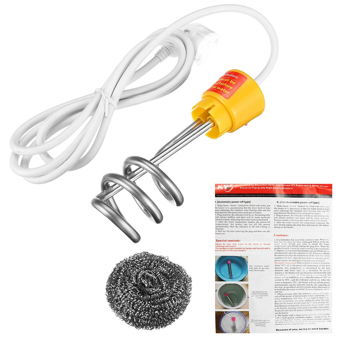 1500W Portable Immersion Water Heater for Pool & Camping | 110V Travel Boiler - Image 5
