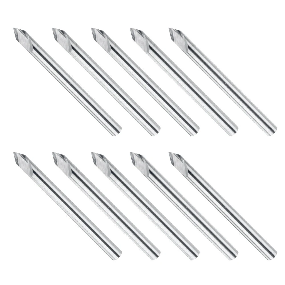 Drillpro 10Pcs 3.175mm Carbide Engraving Bits | 60 Degree 0.1mm Tip for Wood Carving - Image 4