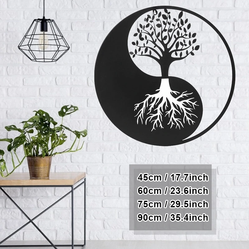 Tree of Life Metal Wall Art - Round Hanging Sculpture - Home Decor - Image 3