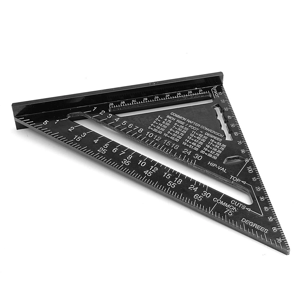 Swanson 7 Inch Aluminum Rafter Square - Heavy-Duty Triangle Ruler with Protractor | DIY Tool - Image 5