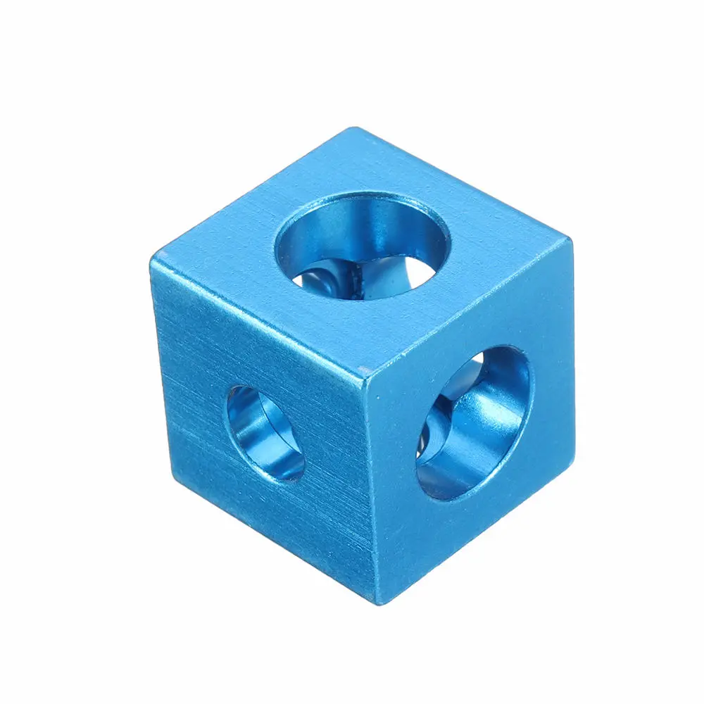 Machifit Three Way Cube Connector for 2020 V-Slot Aluminum Extrusions - Blue - Image 3
