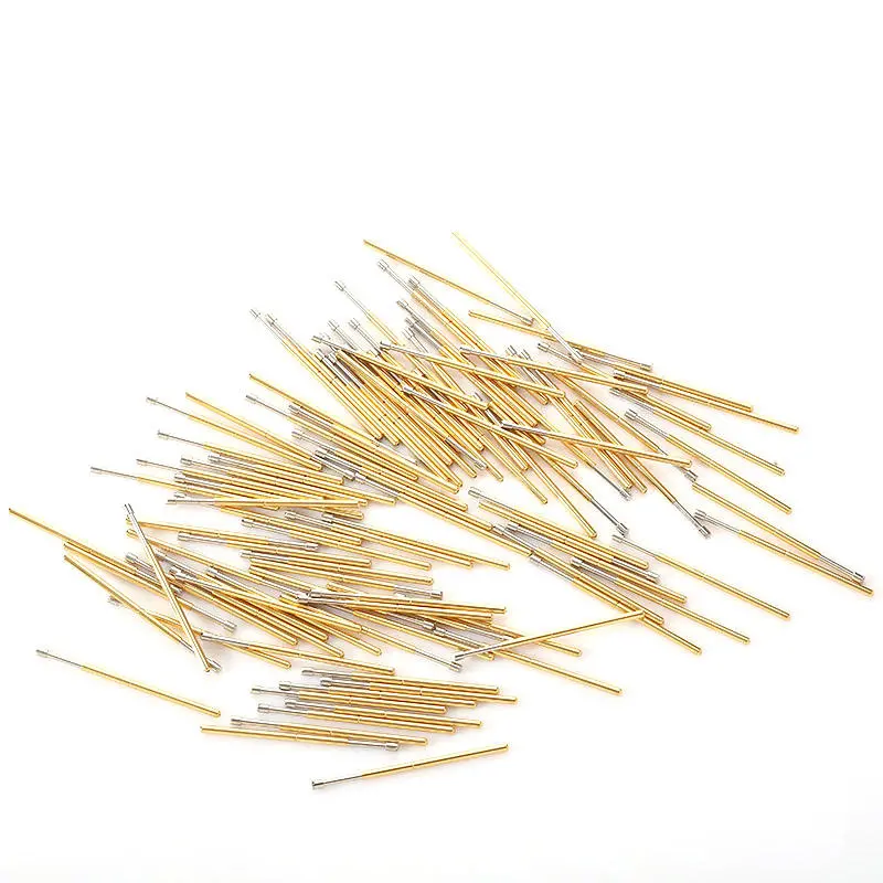 P100-H2 Spring Test Probe - 33.35mm Length - Sharp Angle Needle Head - Brass Tool for Circuit Board - Image 3