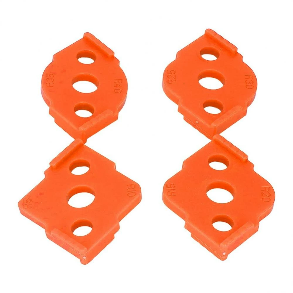 4pcs Woodworking Router Corner Jig | R Angle Template for Curved Milling - High Hardness ABS Tool - Image 4