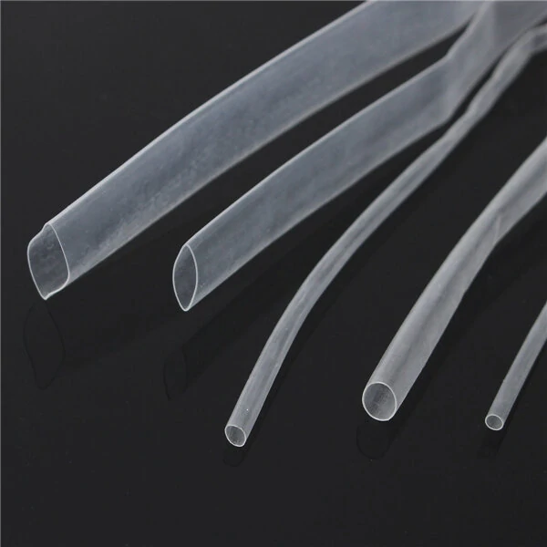 DANIU 5Pcs Halogen-Free 2:1 Heat Shrink Tubing - Transparent Wire Cable Sleeving - Image 2