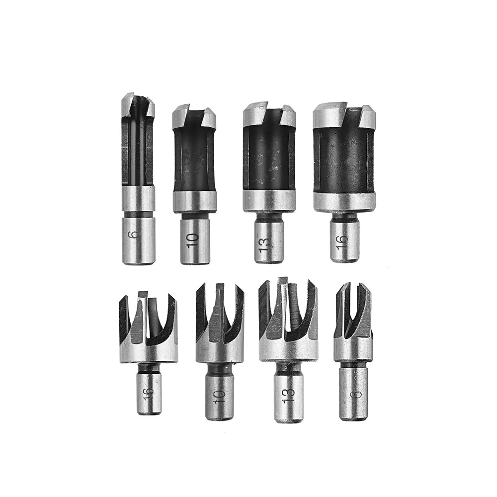 Drillpro 40pcs Wood Chamfer & Countersink Drill Bit Set | Plug Cutter & Center Punch - Image 3