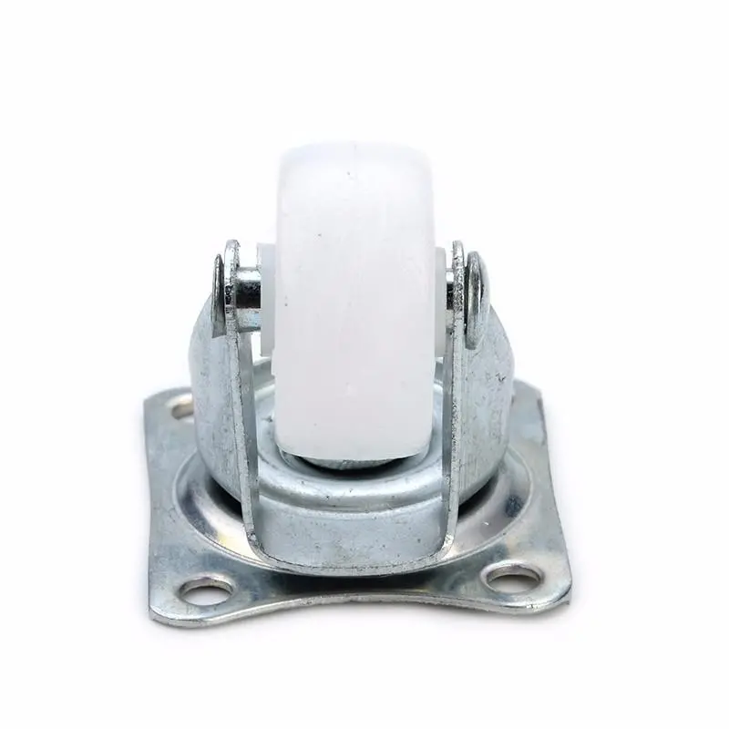 4Pcs 10KG Universal Swivel Casters - 1 Inch White PP Nylon Wheels for Furniture & Trolley - Image 4