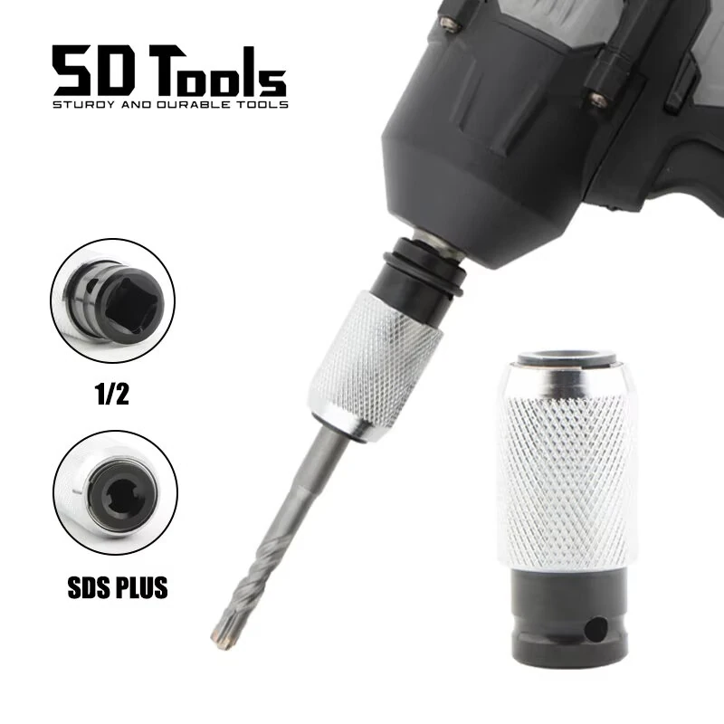 Electric Impact Wrench to SDS Plus Adapter | 1/2 Inch Converter for Hammer Drill - Image 2