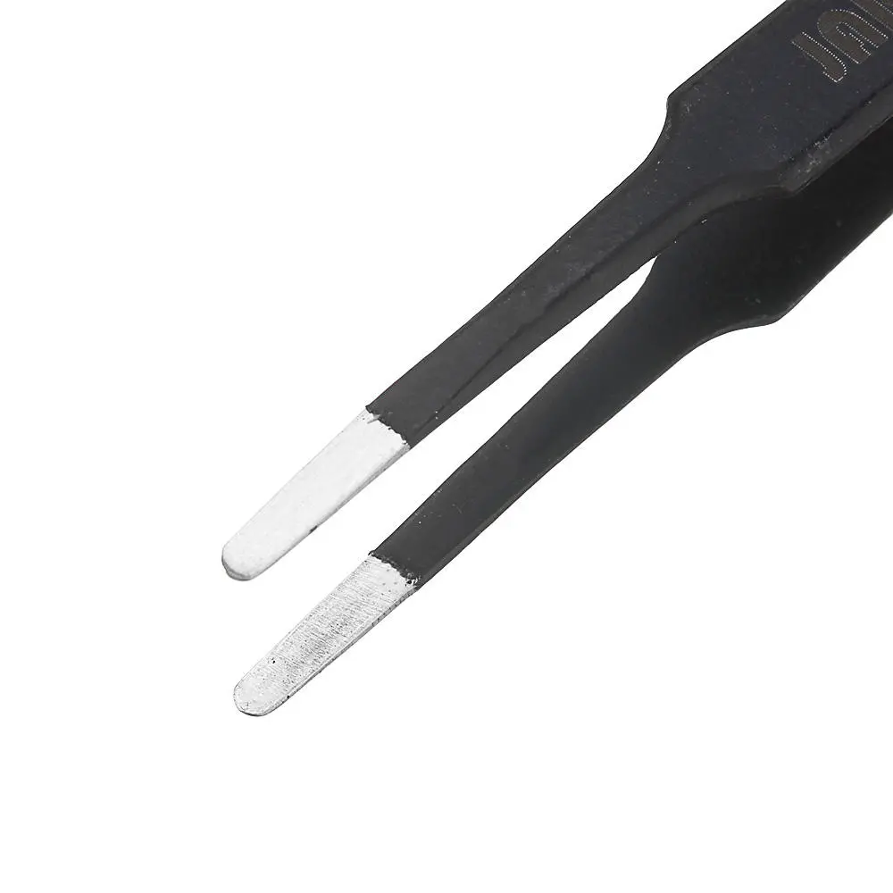 JAKEMY JM-T7-13 Stainless Steel Tweezers | Flat End DIY Electronic Repair Tool - Image 5