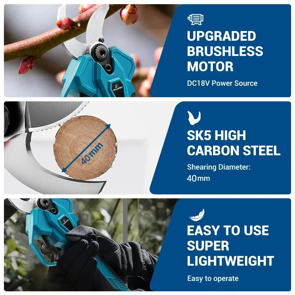 Electric Chainsaw 2-in-1 | Brushless Motor & 35mm Pruning | Telescopic Extension Rod - Image 4