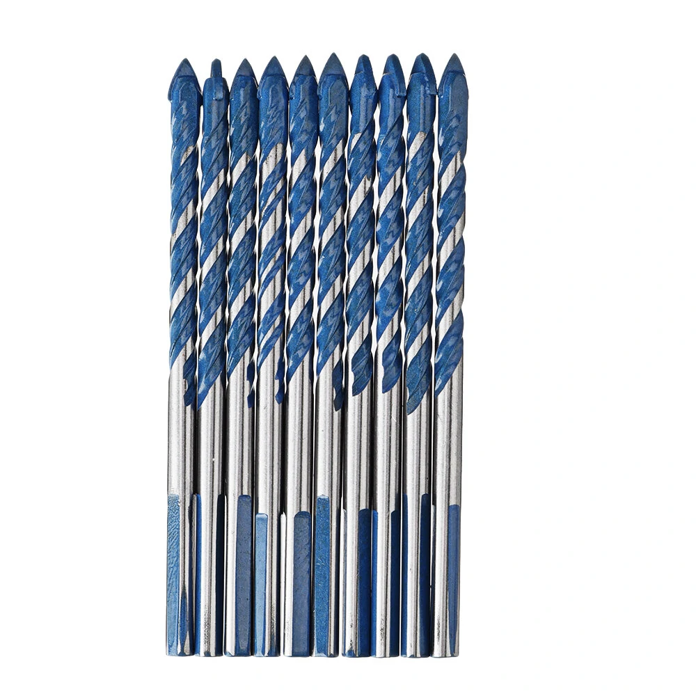 Drillpro 10pcs Triangle Drill Bit Set - 6mm 8mm for Concrete Brick Wood - Image 5