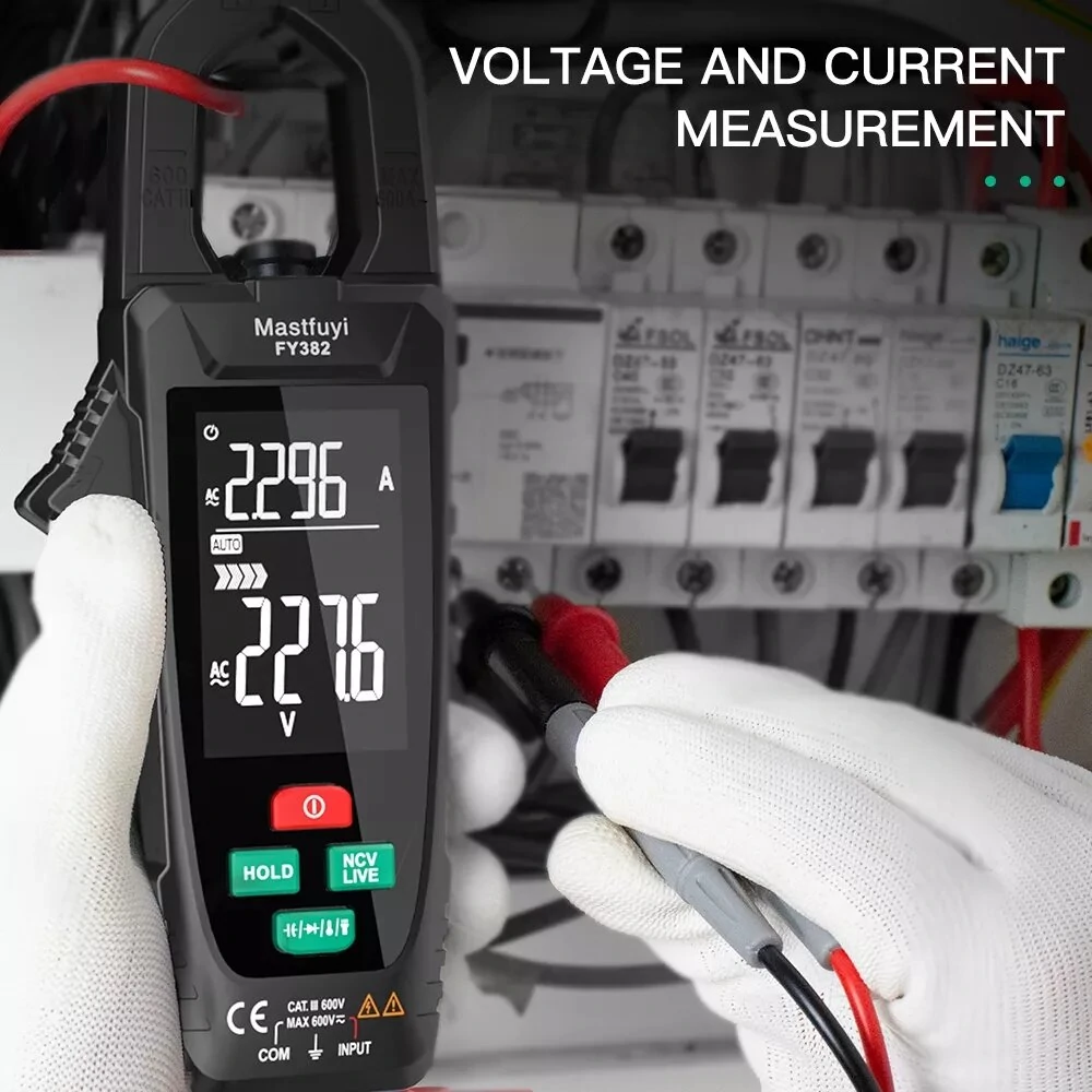 FUYI FY382 Digital Clamp Meter | 9999 Counts, Auto Range AC Voltage Current - Image 2