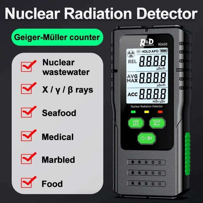 RD650 Geiger Counter - Nuclear Radiation Detector for X-ray, Gamma & Beta-ray | Personal Dosimeter - Image 3