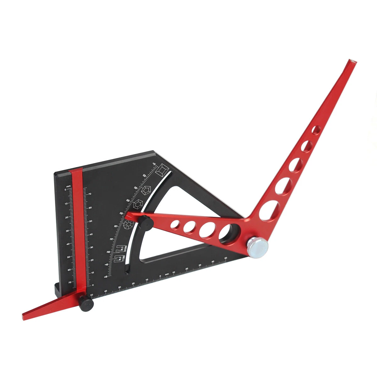 Aluminum Alloy Adjustable Set Square Scriber | Movable Angle Protractor Tool - Image 2