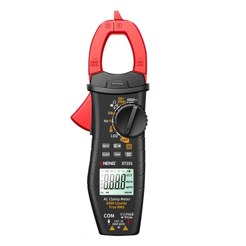 ANENG ST191 True RMS Clamp Meter - 6000 Counts AC Current Amp Voltage Tester - Image 3