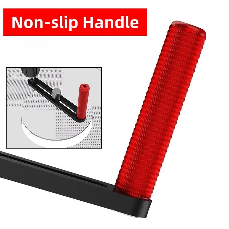 BOHAN Adjustable Circle Cutter 50-210mm | Aluminum Alloy & Cobalt Steel | For Wood, Metal, Drywall - Image 3