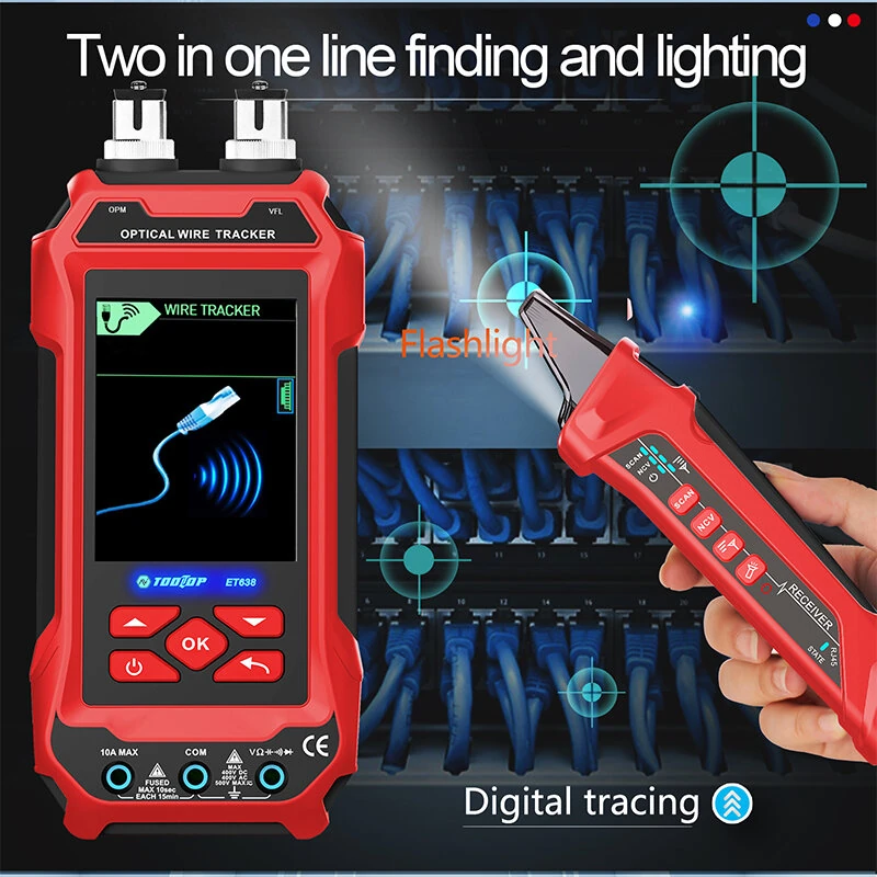 AV TOOLTOP ET636/ET638 Cable Tester & Multimeter | 3.2-Inch Color Screen | Rechargeable - Image 5