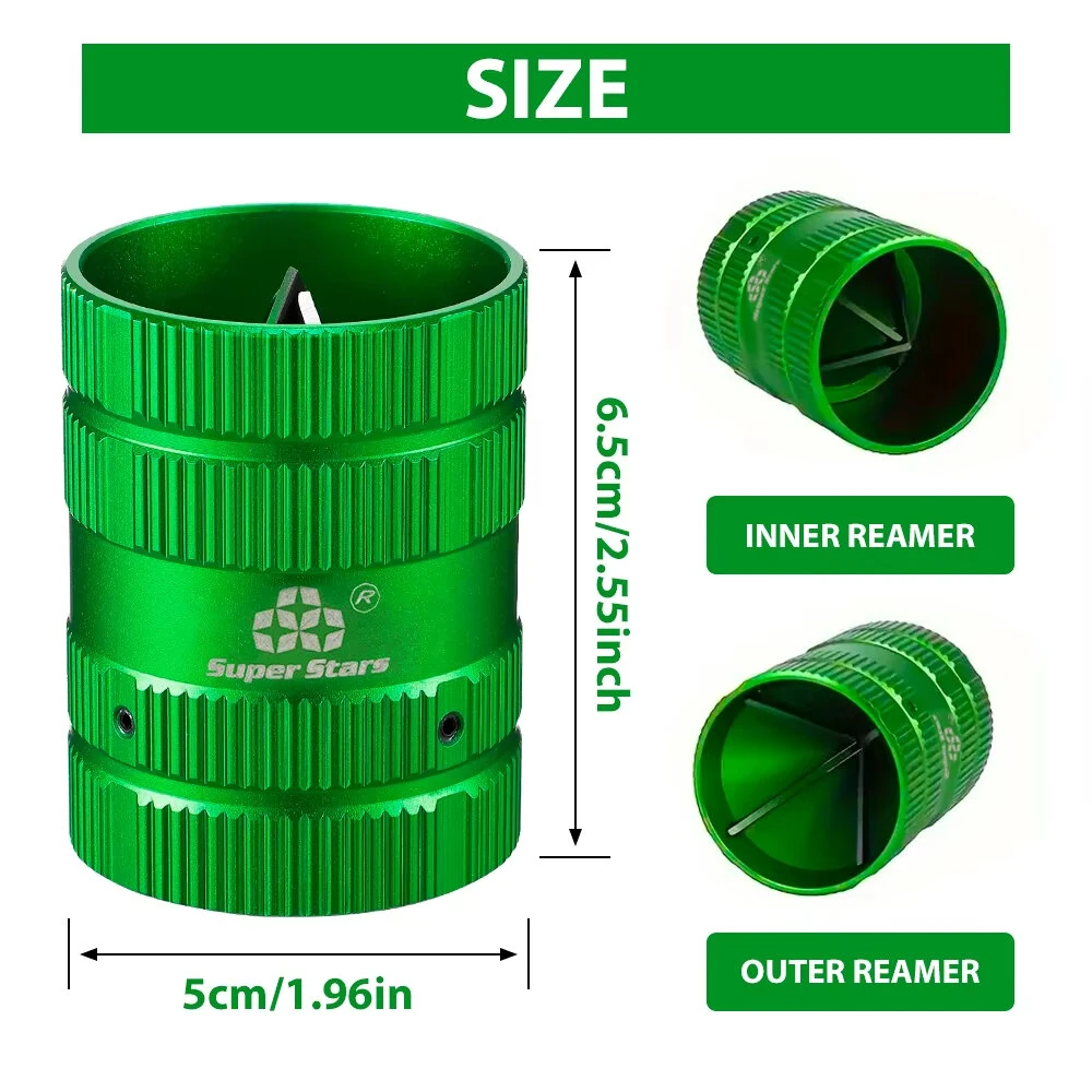 Plumbing Deburring Tool - High Speed Steel Blade for 1/4 to 1/58 PVC Pipes | Pipe Reamer & Cleaner - Image 5