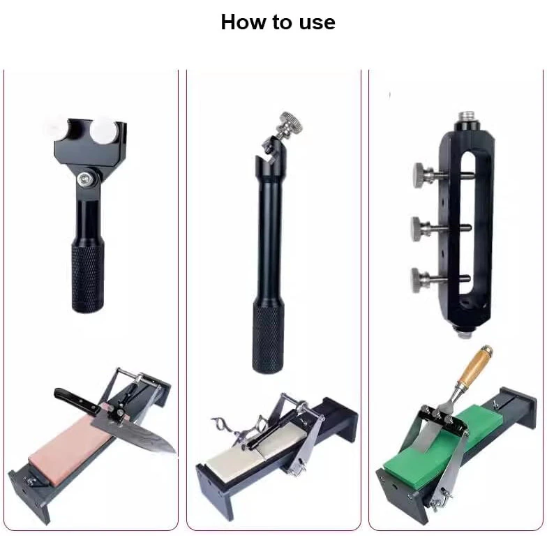 Aluminum Knife Sharpening Frame | Fixed Angle Grinder for Chisels & Scissors | 4 Angle Woodworking Fixture | Manual Non-Electric - Image 4