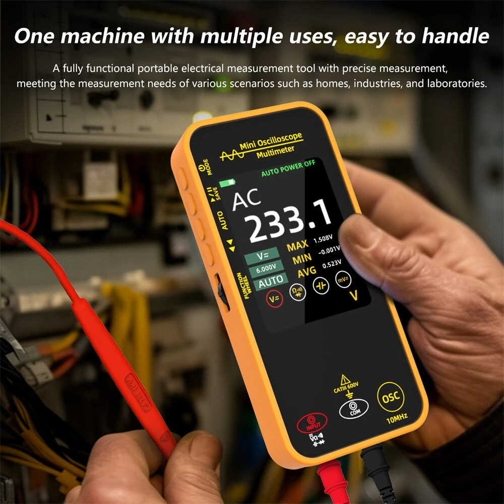 BSIDE OS1 Mini Oscilloscope Multimeter | 10MHz 48MSa/s | 1000V DC Portable Tester - Image 4