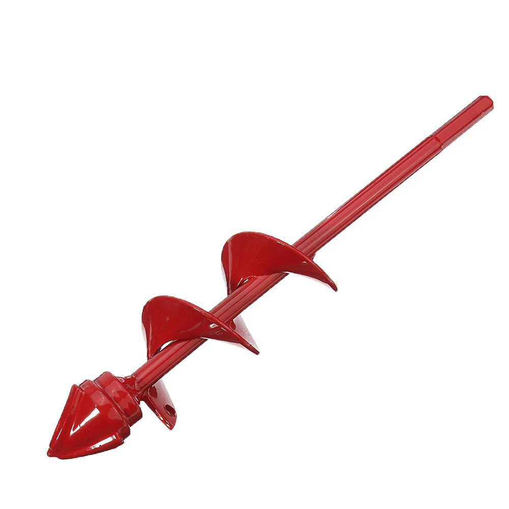 Drillpro Red Hard Alloy Auger Drill Bit - 4x22/45cm | Rust Proof Flower Bulb Planter - Image 3