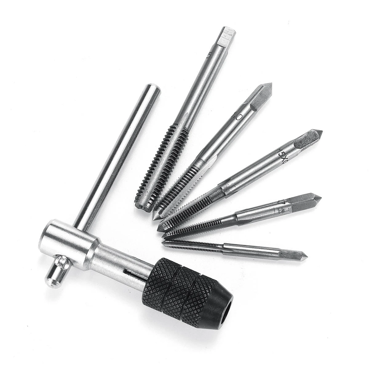 M3-M8 Tap Drill Set | T-Handle Ratchet Tap Wrench | Machinist Tool Kit - Image 3