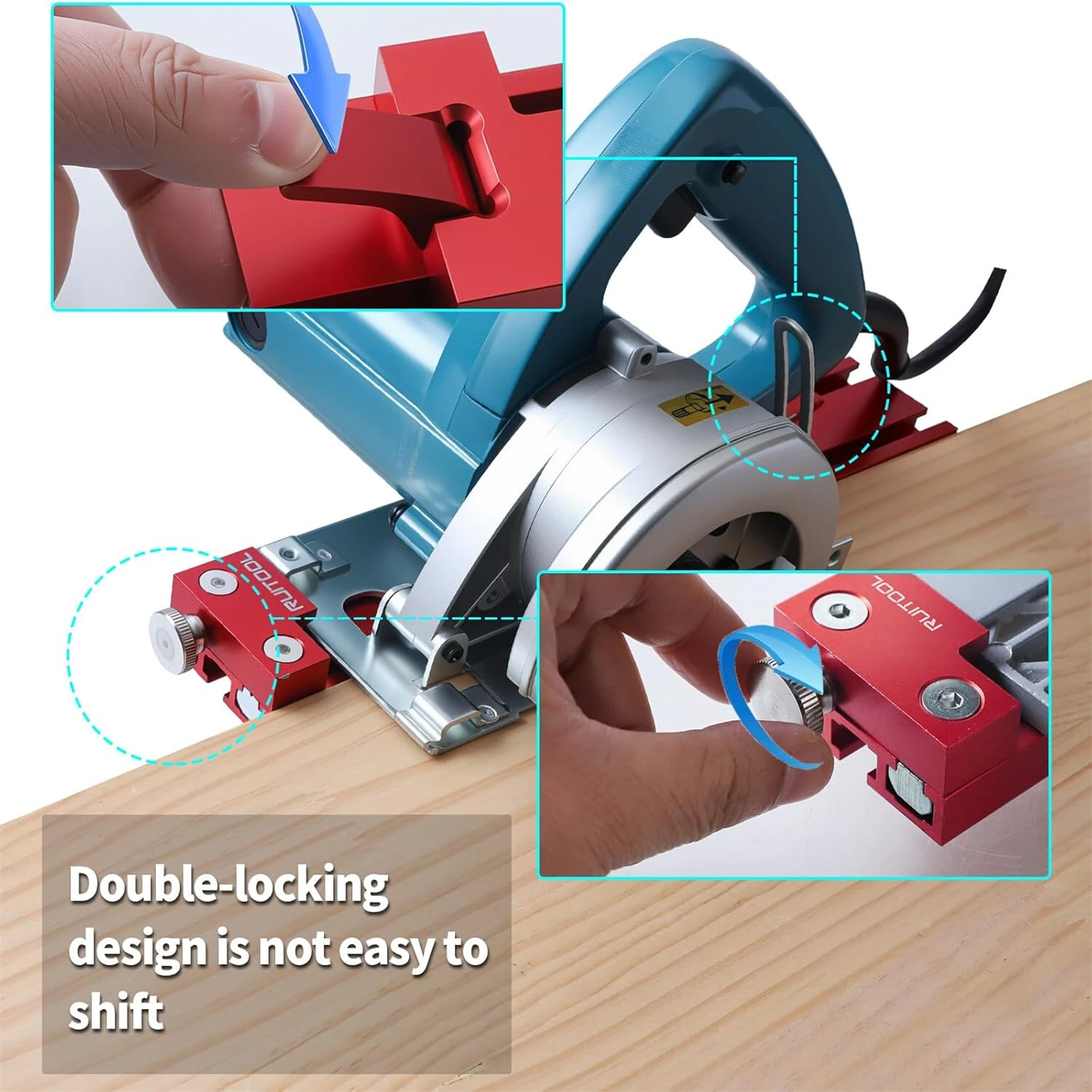 Circular Saw Guide Rail - Aluminum Alloy Adjustable Base | 4 Inch Marble Cutter Compatible - Image 5