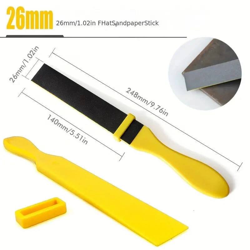 4PCS Sanding Sticks Set with Molded Handles - Wood Metal Plastic Polishing Tools | Calcite Grit - Image 4