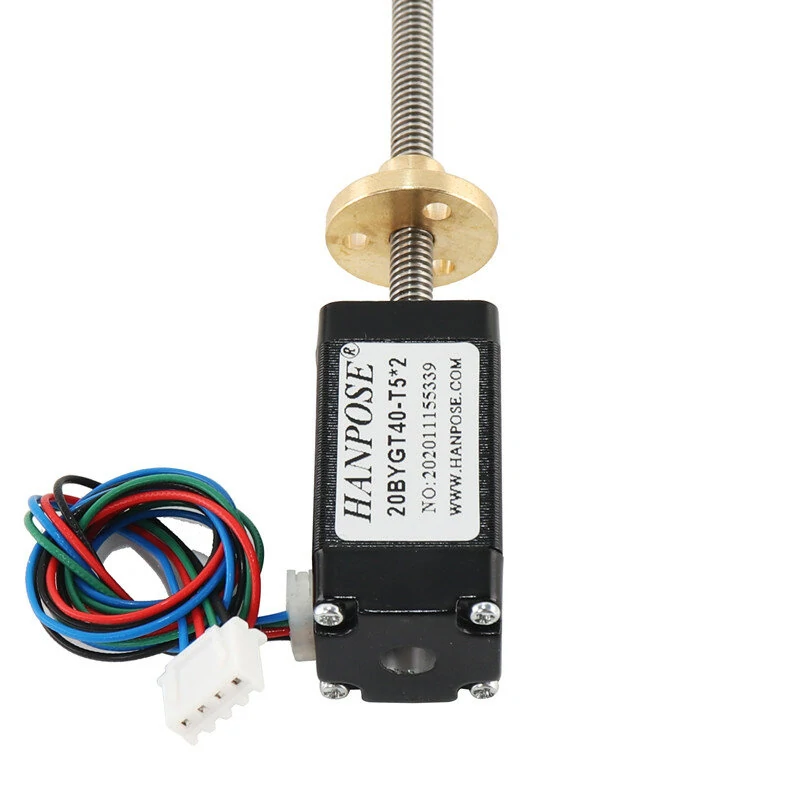 HANPOSE High-Precision Linear Stepper Motor | 20 Integrated Screw T5 Copper Nut Set | 24-50mm - Image 2