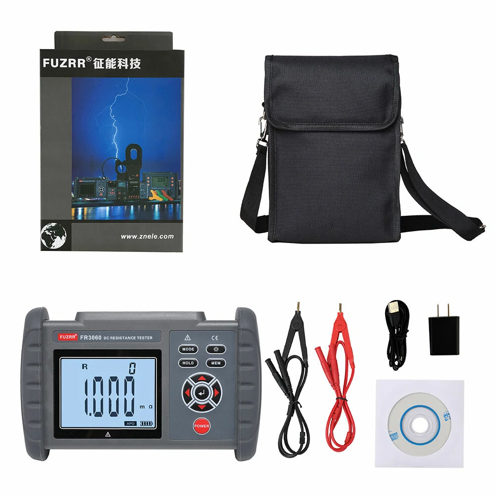 FR3060 Handheld DC Low Resistance Tester | 1uΩ Micro-ohm Meter with USB Data Upload - Image 3