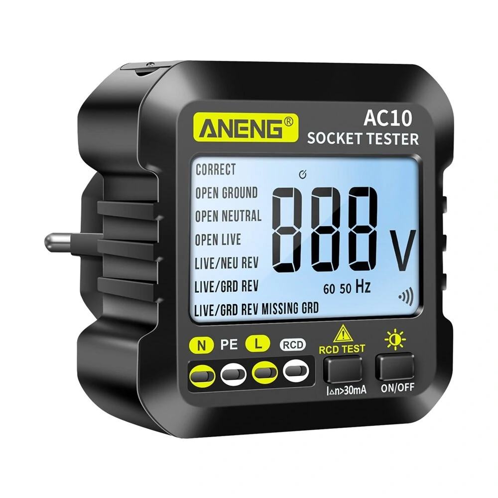 ANENG AC10 Digital Socket Tester - Plug Polarity & Phase Tester Multimeter - Image 3