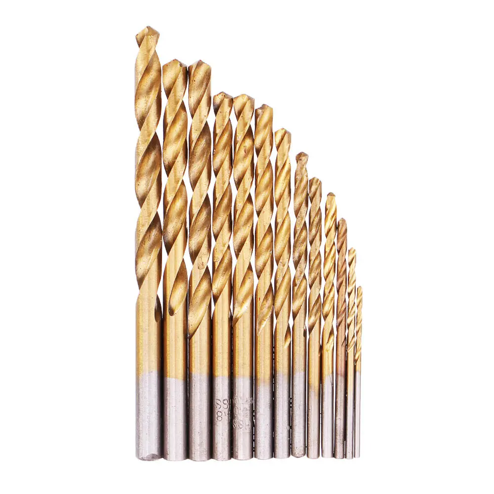 Drillpro 13Pcs HSS Twist Drill Bit Set 1-6.5mm | Titanium Coated for Metal & Wood - Image 3